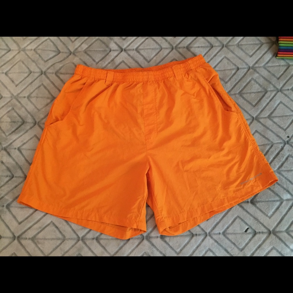 Columbia / Neon Orange Board Shorts